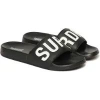 Superdry para mulher. WF310229A Chinelos de piscina vegan Core black (36/37), Preto, Plano, Nenhum, Beachwear