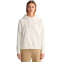 Gant para mulher. 4201413 Casaco com capuz Shield branco (XS), Casual, Algodão