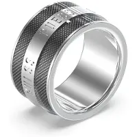 GUESS Anello In Acciaio Moda Legacy Jumr03209Jwstbk Circuito 62 Mm — Anello
