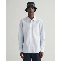 Gant para homem. 3240095 Camisa de popelina Heritage de corte descontraído azul (S), Casual, Algodão, Manga comprida