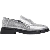 Pepe Jeans para mulher. PLS10424 Mocassins Silver Penny Gloss (38), Prata, 1 a 3cm, Nenhum, Casual