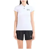 EA7 para mulher. 8NTF70_TJEMZ Polo Sport Ventus7 branco (XXS), Esportivo, Multisport, Poliamida, Manga curta