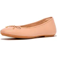FitFlop para mulher. HX8-B41 Bailarinas de Pele Delicato bege (39), Couro, Plano, Nenhum, Clássico