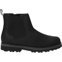 Timberland unisex para criança. TB0A28QA0011 Botas de couro Chelsea Courma preto (37), Plano, Zíper, Nenhum, Casual, moda infantil