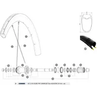 Mavic Raios Traseiros Direitos Cosmic Pro Carbon Ust Disc 650b 12 Unidades