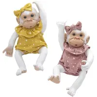 Rosa Toys Bebê Reborn Monkey 35 Cm