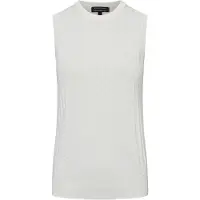 Armani Exchange para mulher. 8NYH9AYMH6Z1130 Top de malha branco (XS), Casual, Viscoso, Sem mangas / correias