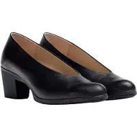 Wonders para mulher. G-4723_2525_5792 Grace sapatos de couro preto (38), 5 a 8cm, Nenhum, Casual, Sapatos de Festa, Clássico