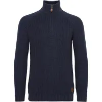 !Solid Pullover 'Xenox' azul / castanho