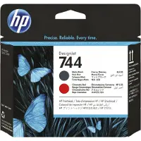 HP 744 (F9J88A) cabeça de impressão preto mate e vermelho croma