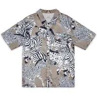 Grimey Camisa De Manga Curta Animal Satin Button Up