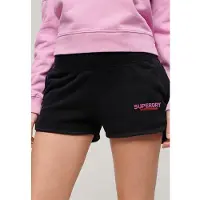 Superdry para mulher. W7110416A Calções Racer Sportswear preto (L), Casual, Algodão
