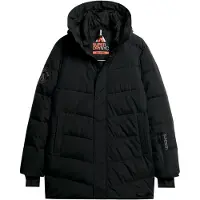 Superdry para homem. M5011982A City Chevron Quilted Parka preto (M), Casual, Poliéster, Sustentável