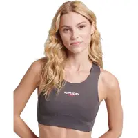 Superdry para mulher. WS311591A Soutien Core Active Bra cinzento (M), Esportivo, Cinza, Multisport, Polister Reciclado, Sustentável