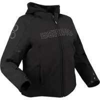 Bering Davis Queen Size Mulher jaqueta impermeável de tecido Preto 44