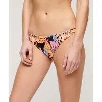 Superdry para mulher. W3010399A Calças de biquíni clássicas pretas estampadas (XS), Preto, Beachwear, Polister Reciclado, Sustentável