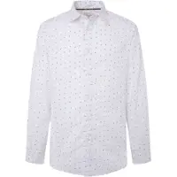Pepe Jeans para homem. PM308718 Camisa Meir branca (L), Branco, Casual, Manga comprida, Algodão orgânico, Sustentável