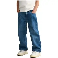 Gant unisex para criança. 810308 Calças de ganga de corte descontraído azuis (7/8años= 122/128cm), Azul, Casual, Algodão, moda infantil