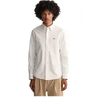 Gant para homem. 3230115 Camisa Oxford Slim Fit Stretch branca (XXL), Branco, Casual, Algodão, Clássico, Manga comprida