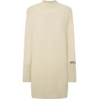 Pepe Jeans para mulher. PL953593 Vestido Hazel em branco (S), Casual, Poliéster, Manga comprida, Sustentável