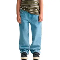 Gant unisex para criança. 810308 Calças de ganga de corte descontraído azuis (5/6años= 110/116cm), Azul, Casual, Algodão, moda infantil