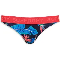 Superdry para mulher. W3010401A Calcinha de biquíni Classics azul-marinho (L), Preto, Beachwear, Polister Reciclado, Sustentável