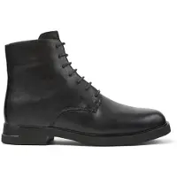 Camper para mulher. K400300-006 Botas de couro Iman preto (41), Plano, Zíper, Casual