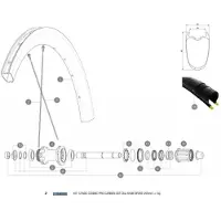 Mavic Raios Traseiros Esquerdos Cosmic Pro Carbon Ust Disc 650b 12 Unidades