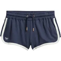 Superdry para mulher. W7110426A Calções Racer com logótipo azul-marinho (M), Casual, Algodão