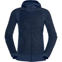 Norrøna - Vestuário caminhada mulher - Falketind Alpha120 Zip Hood W Indigo Night para Mulher - Tamanho S - Navy