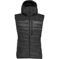 Norrøna - Vestuário caminhada mulher - Falketind Down750 Vest W Caviar Black para Mulher - Tamanho S - Preto