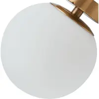 LUCANDE Candeeiro de teto Bidolo, cor de latão, vidro, 15 cm, IP44