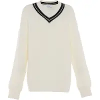 BLONDA Pullover preto / branco lã