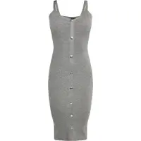 NAEMI Vestido de malha cinzento