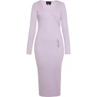 NAEMI Vestido de malha roxo pastel
