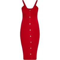NAEMI Vestido de malha vermelho