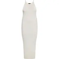 NAEMI Vestido de malha branco lã