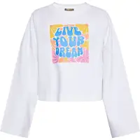 Ebeeza Sweatshirt azul céu / laranja / cor-de-rosa / branco