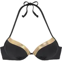 LASCANA Top de biquíni amarelo dourado / preto