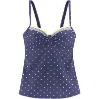 LASCANA Top de tankini azul / amarelo pastel / branco