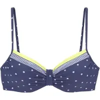LASCANA Top de biquíni marinho / limão / branco