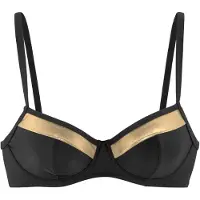 LASCANA Top de biquíni ouro / preto