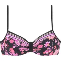 LASCANA Top de biquíni roxo / laranja / rosa / preto