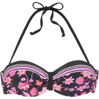 LASCANA Top de biquíni azul noturno / rosa
