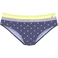 LASCANA Cueca biquíni navy / amarelo / branco