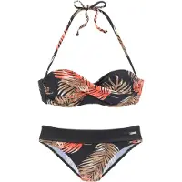 LASCANA Biquíni bege / laranja / preto / branco