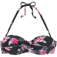 LASCANA Top de biquíni fúcsia / rosa escurecido / preto / branco