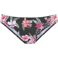 LASCANA Cueca biquíni esmeralda / rosa / cor-de-rosa / preto