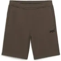 Superdry para homem. M7110427A Calções de malha com logótipo Essential castanho (L), Marrom, Casual, Algodão