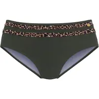 LASCANA Cueca biquíni 'Adelin' nude / umbra / verde escuro / preto